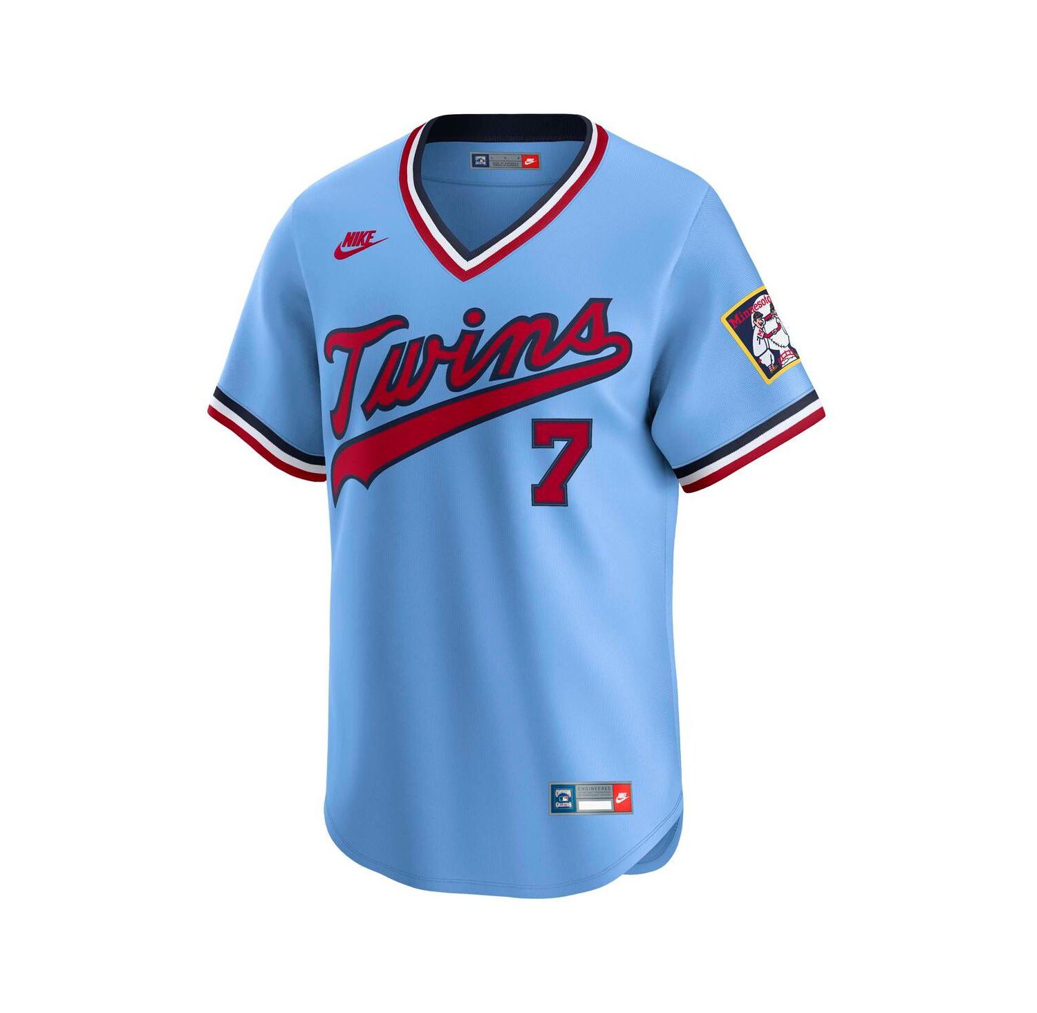 Men's Joe Mauer Light Blue Minnesota Twins Throwback Cooperstown Collection Limited Jersey