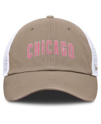 Men's and Women's Khaki/White Chicago Cubs Club Trucker Adjustable Hat