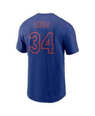 Men's Kodai Senga Royal New York Mets Fuse Name Number T-Shirt