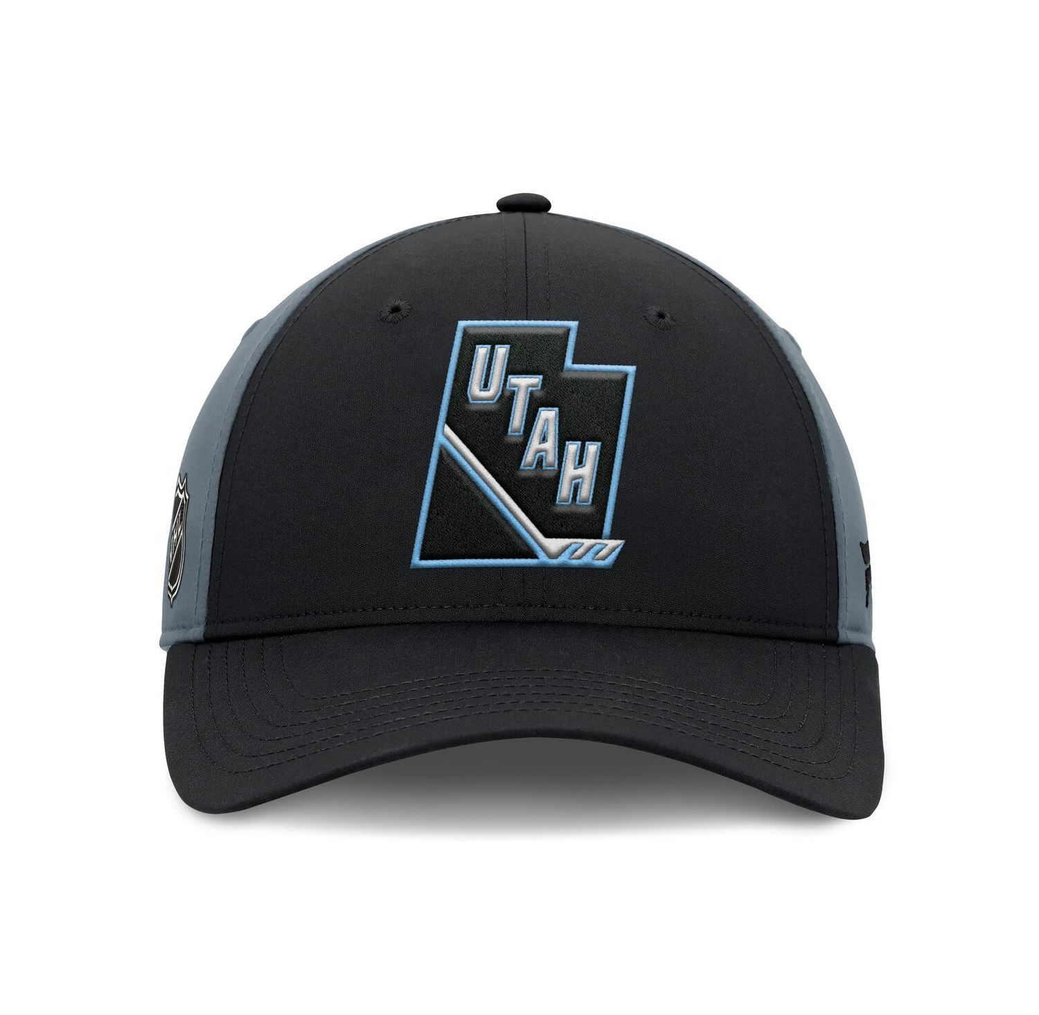 Men's Black/Charcoal Utah Mammoth Utah Badge Adjustable Hat