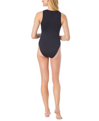 Women's La Vie A La Mer Button-Front One Piece Swimsuit 