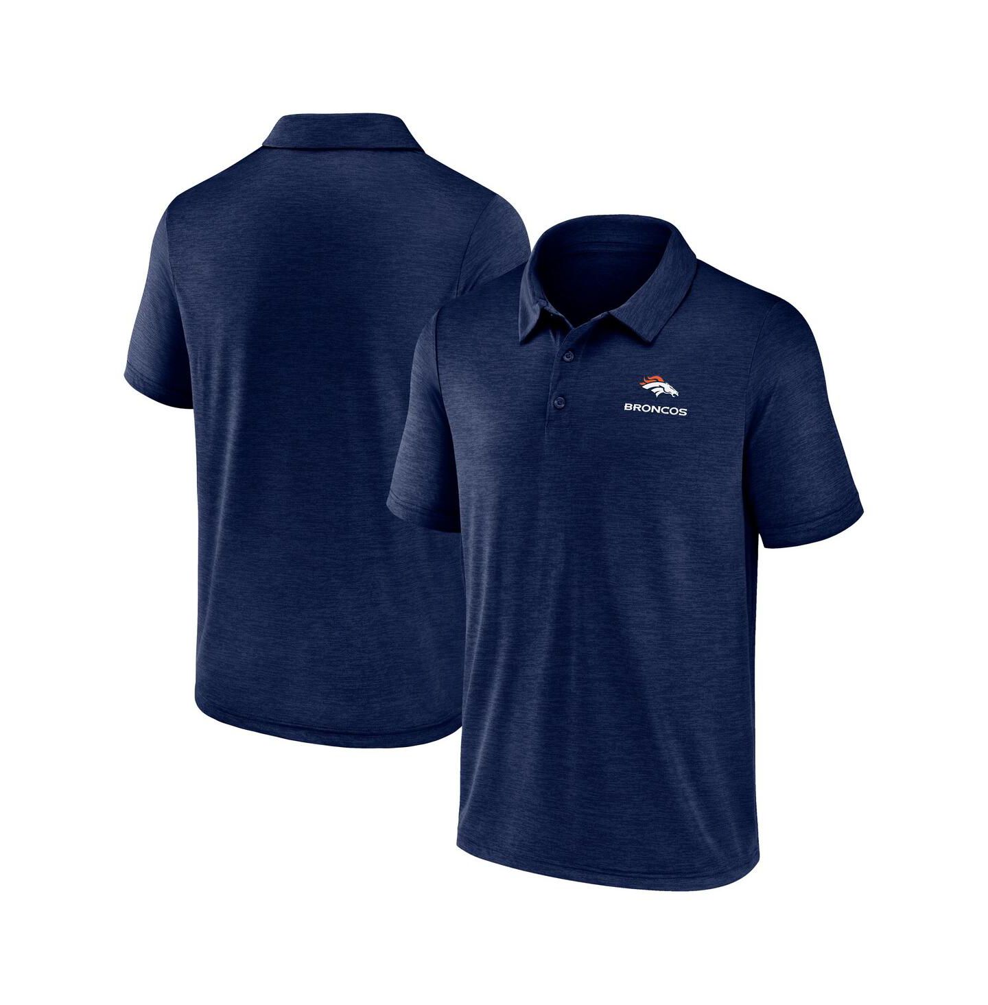 Мужское поло Fanatics Navy Denver Broncos Making Waves Polo Shirt — фото 1