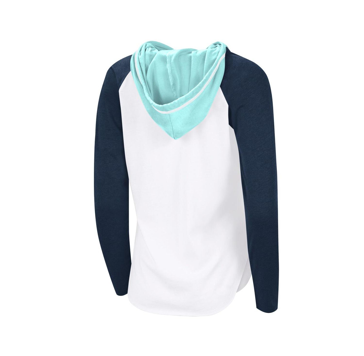 Women's White Seattle Kraken VIP Raglan Long Sleeve Hoodie T-Shirt