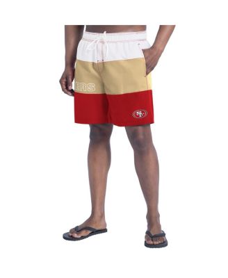 G-III Sports by Carl Banks - Men's Scarlet/Gold San Francisco 49ers Sunrise Volley Swim Shorts