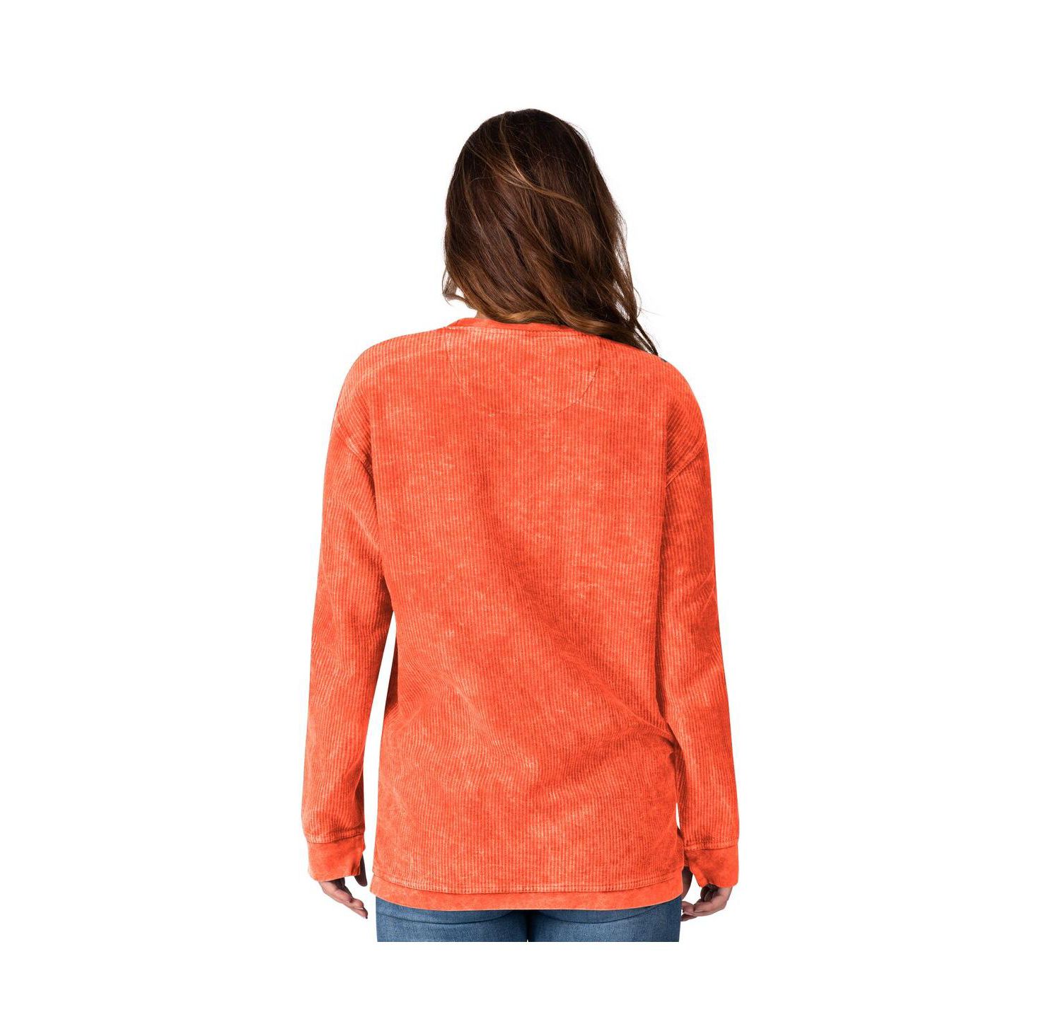 Women's Orange Cleveland Browns Comfy Cord Pullover Sweatshirt
