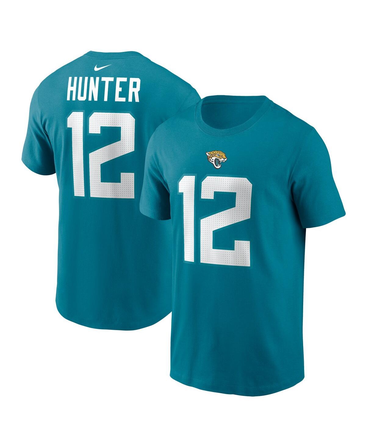Men's Travis Hunter Teal Jacksonville Jaguars 2025 Nfl Draft First Round Pick Name Number T-Shirt - Teal