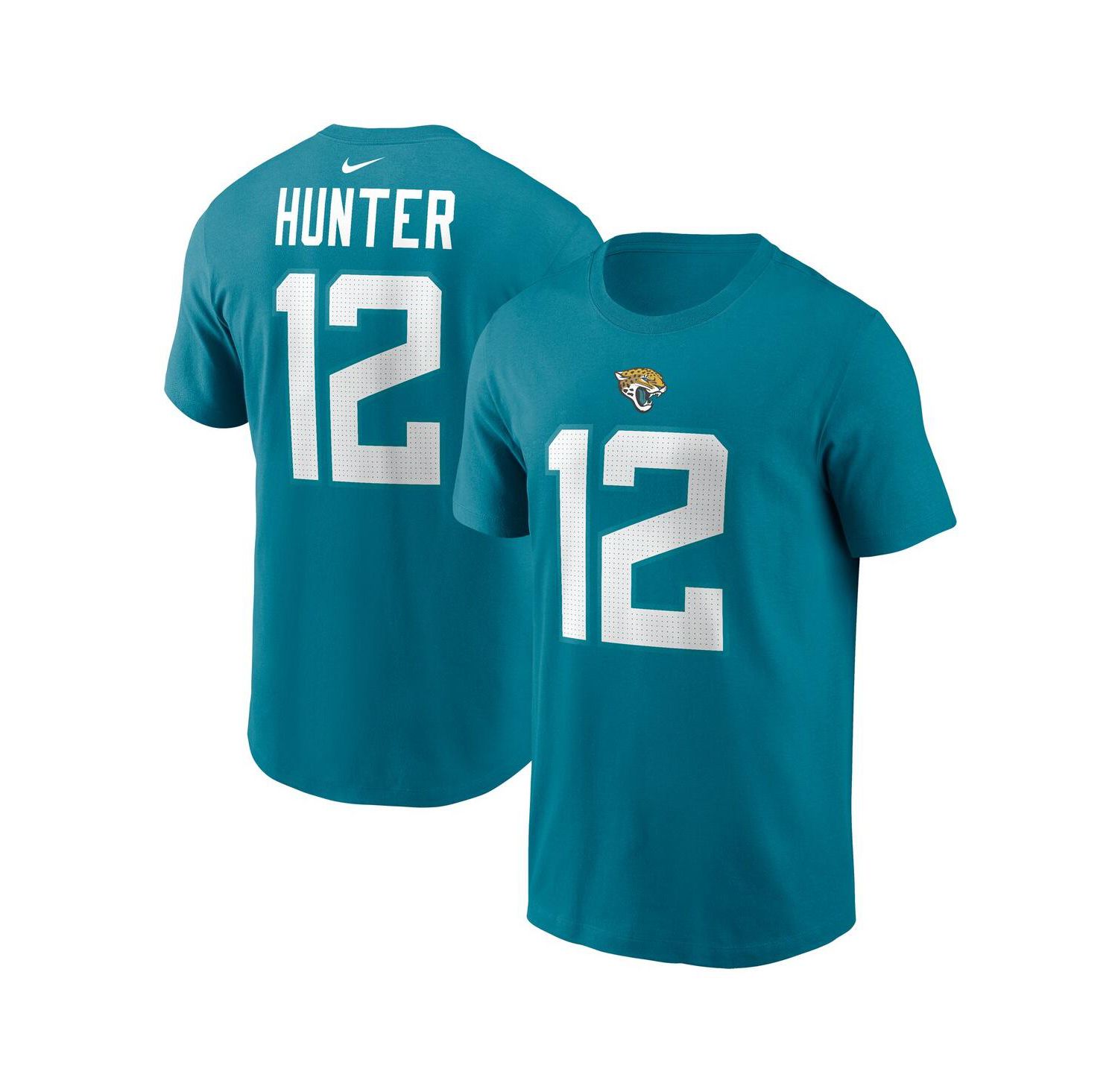Men's Travis Hunter Teal Jacksonville Jaguars 2025 NFL Draft First Round Pick Name & Number T-Shirt