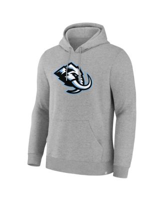 Men's Heather Gray Utah Mammoth Primary Logo Legacy Fleece Pullover Hoodie