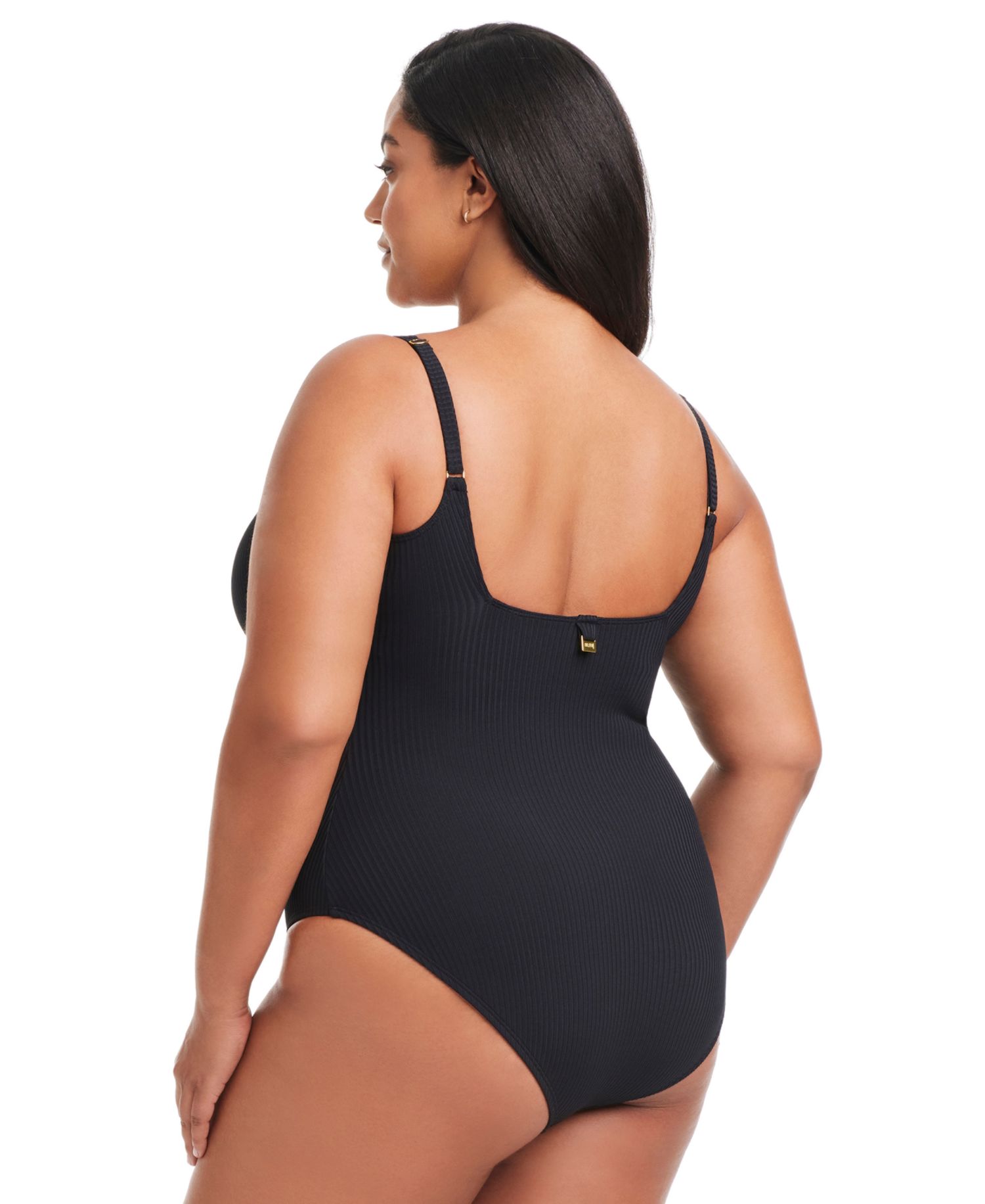 Plus Size Square-Neck Swimsuit