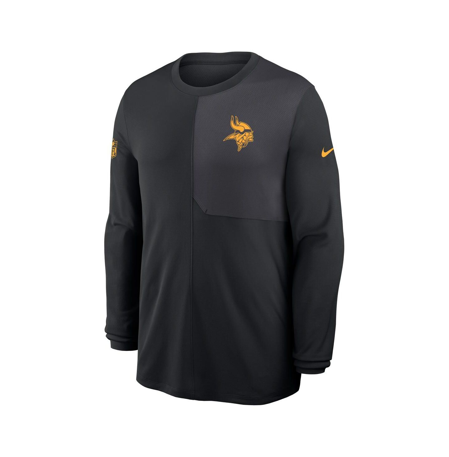 Мужская футболка Nike Black Minnesota Vikings Sideline Coach UV Performance Long Sleeve — фото 2