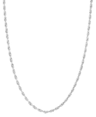Macy's - Rope Chain 20" Collar Necklace in 14k White Gold