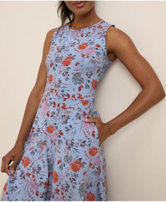 Women's Organic Cotton Fit & Flare Keyhole Back Dress