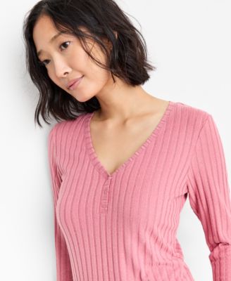 Women's Soft Rib-Knit Pajama Set, XS-3X, Macy's Exclusive