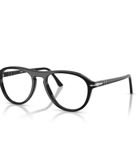 Очки Persol Unisex Pilot/Aviator Plastic PO3371V - Lynn Eyeglasses, цвет: Чёрный