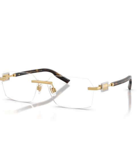 Мужские очки Dolce&Gabbana Man Rectangle Metal DG1361 Eyeglasses, цвет: Золотой