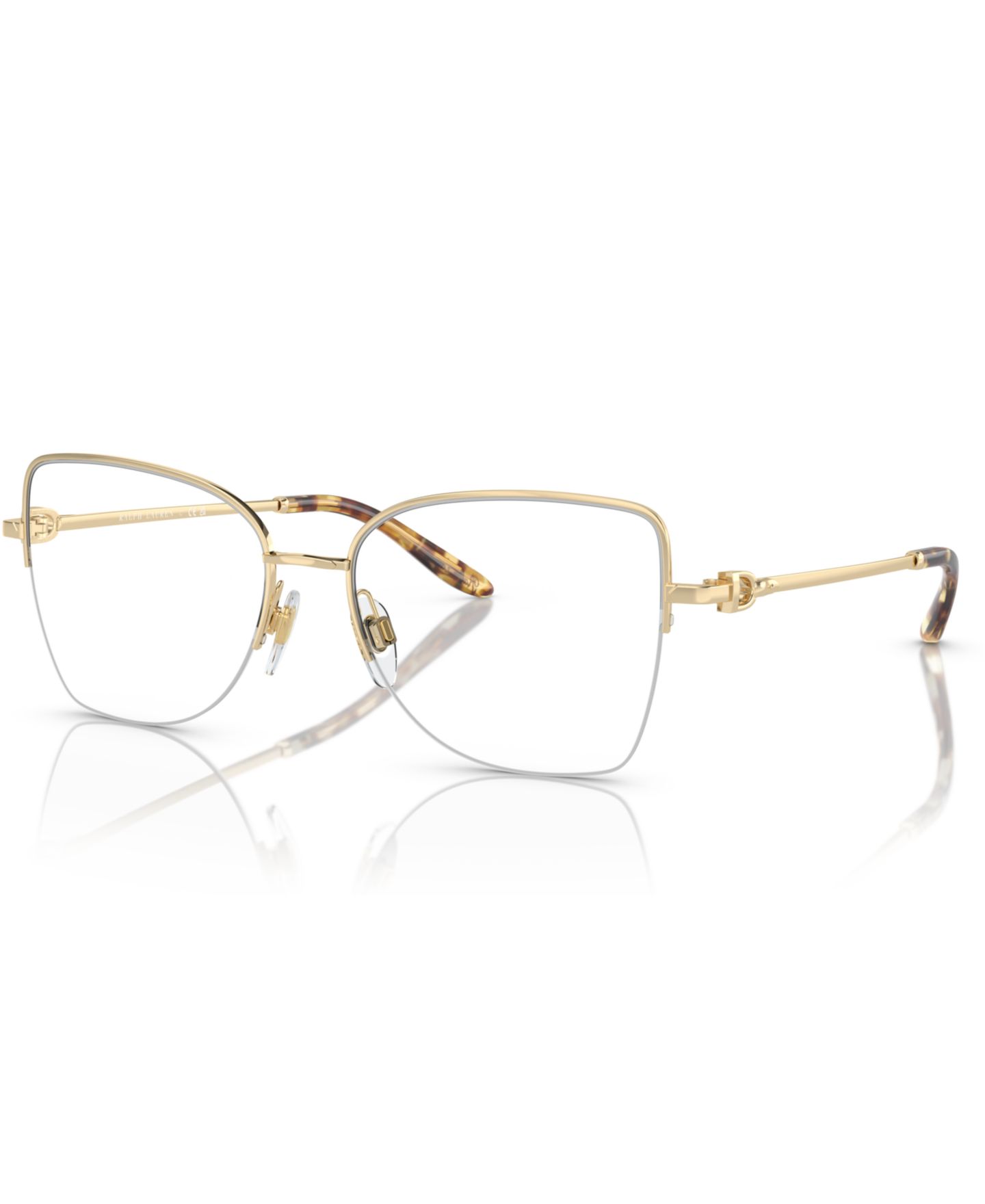 Женские очки Ralph Lauren Woman Cat Eye Metal RL5122 Eyeglasses, цвет: Бледный золотой — фото 1