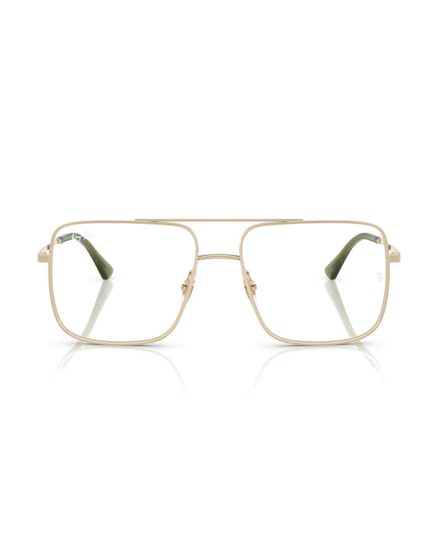 Очки Ray-Ban Unisex Square Metal RB3758V Ari Optics Eyeglasses, цвет: Бледный золотой — фото 3