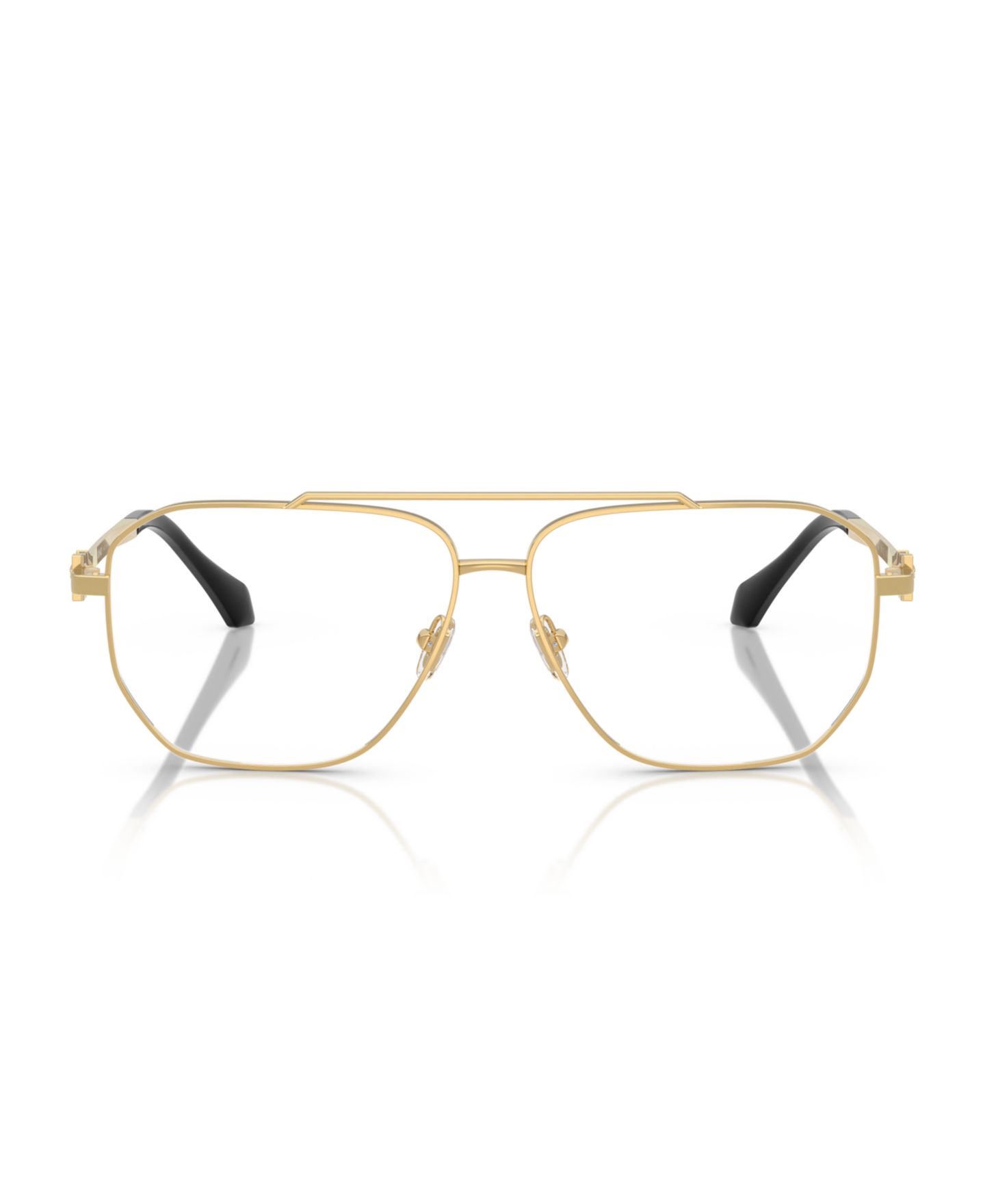 Мужские очки Versace Man Square Metal VE1307 Eyeglasses, цвет: Золотой — фото 2