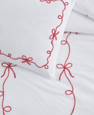 Sasha Bows Embroidered 3-Pc. Duvet Cover Set, King