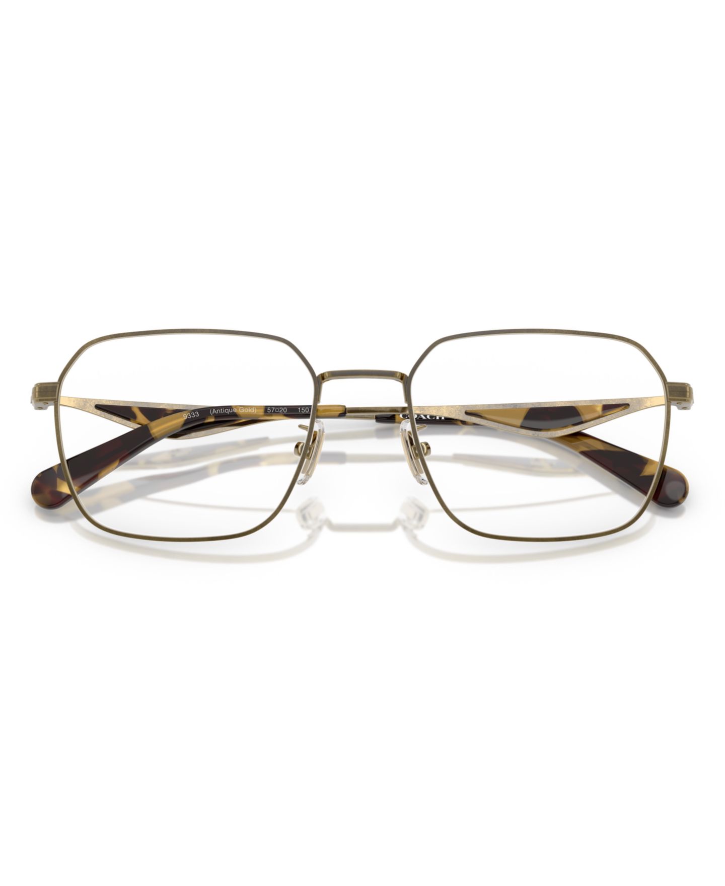 Мужские очки COACH Man Irregular Metal HC5186 Eyeglasses, цвет: Состаренный золотой — фото 5