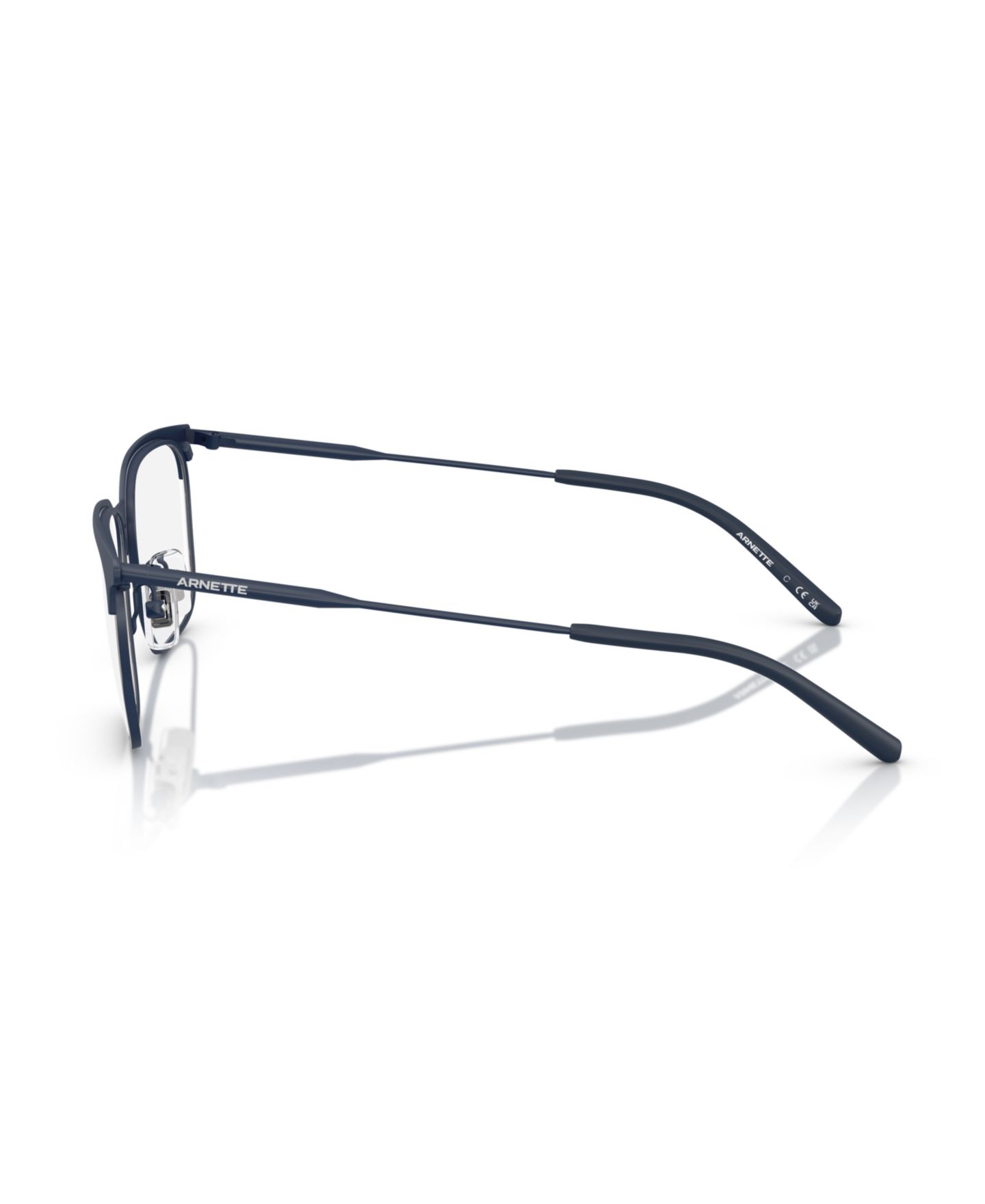 Мужские очки Arnette Man Rectangle Metal AN6136 Maybe Mae Eyeglasses, цвет: Матовый тёмный синий — фото 3