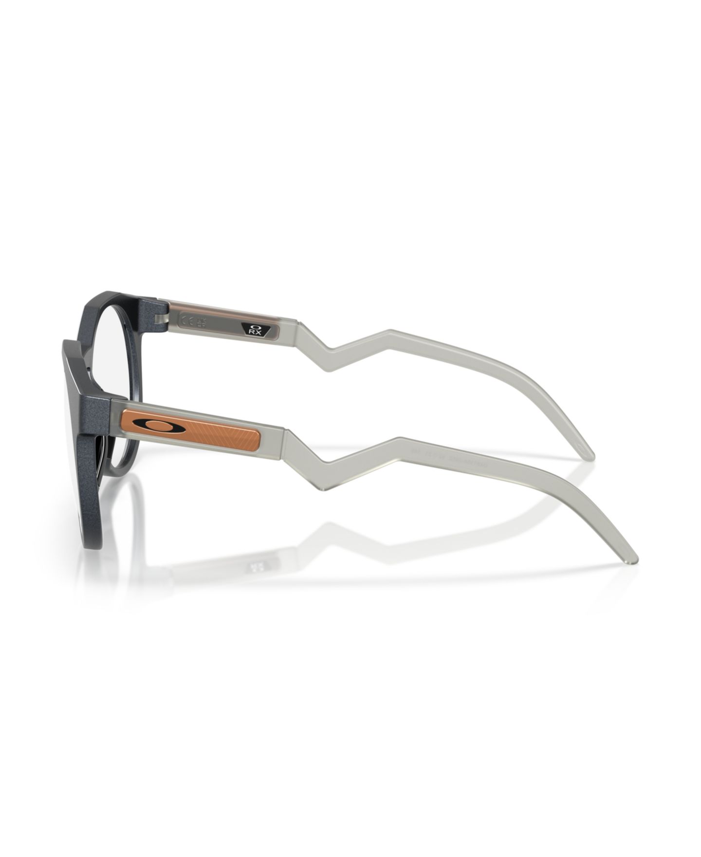 Мужские очки Celine Oakley Man Rectangle Plastic OX8139A Hstn (Low Bridge Fit) Forge Collection Eyeglasses, цвет: Матовый синий стальной — фото 3