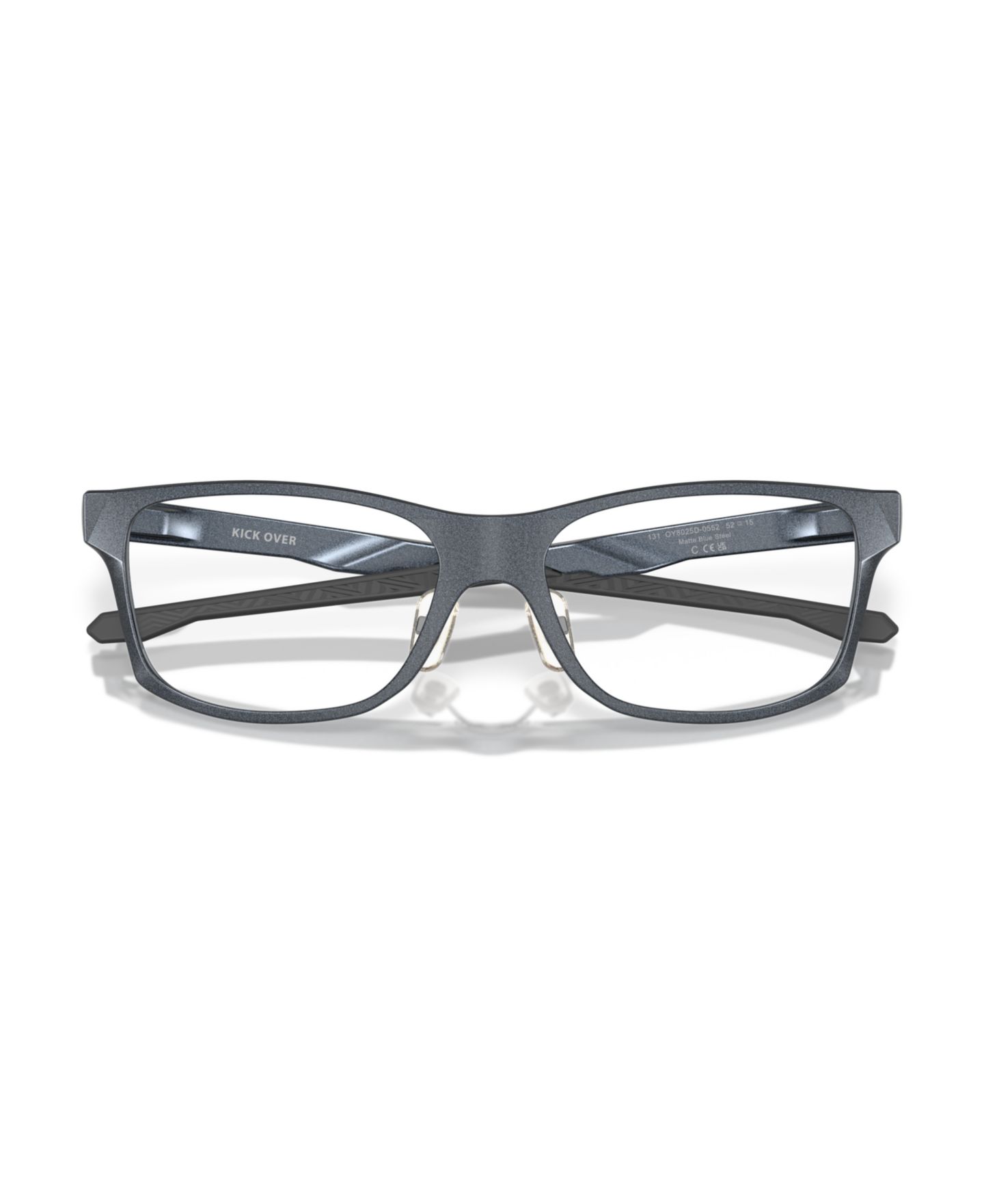 Детские очки Oakley JR Oakley Kids Rectangle Plastic OY8025D Kick Over Forge Collection Eyeglasses(Ages 07-10), цвет: Матовый синий стальной — фото 4