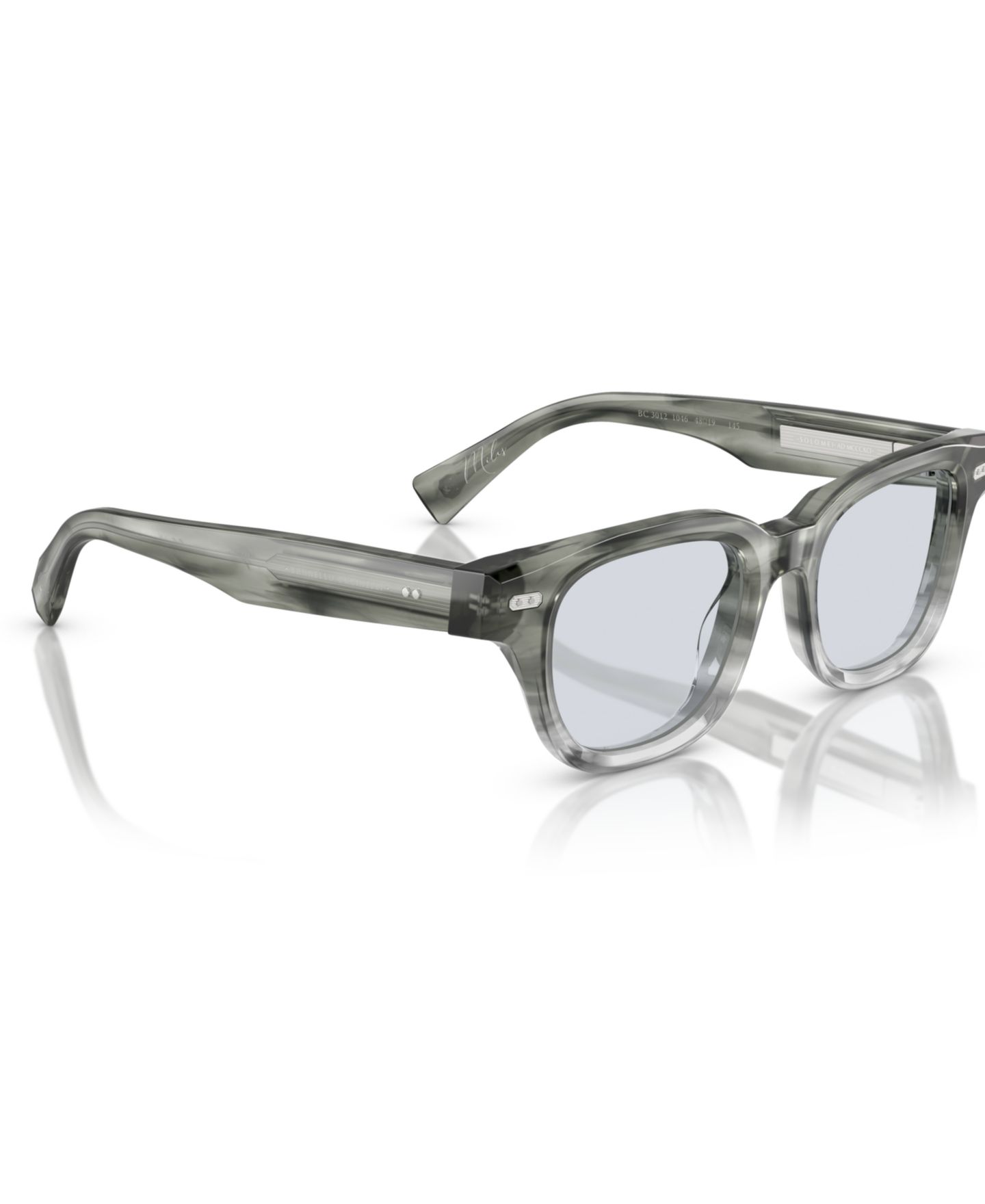 Очки Brunello Cucinelli Unisex Rectangle Plastic BC3012 Miles Eyeglasses, цвет: Antracite Striato — фото 6