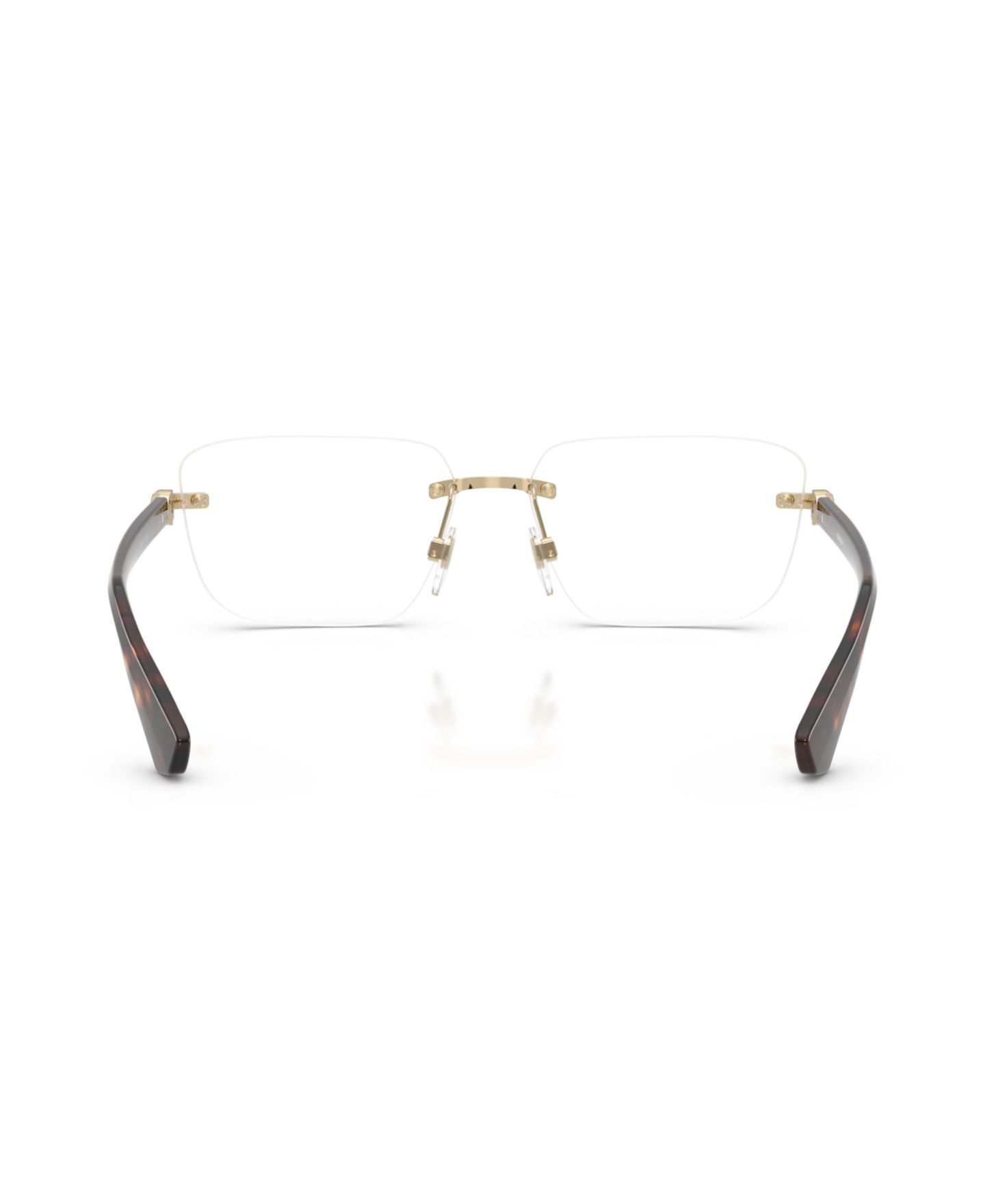 Мужские очки Burberry Man Rectangle Metal BE1392 Eyeglasses, цвет: Светлый золотой — фото 4