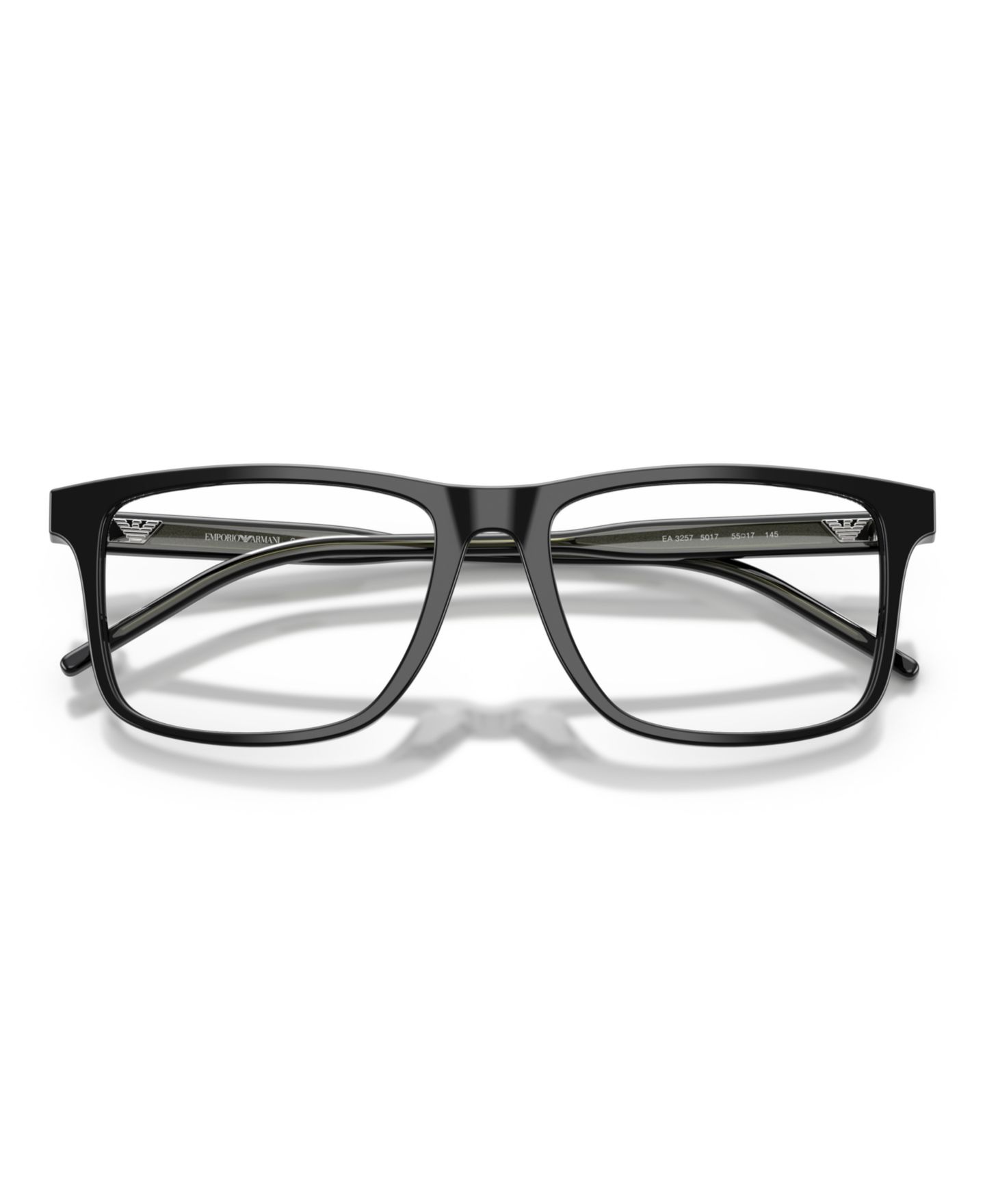 Мужские очки Emporio Armani Man Square Plastic EA3257 Eyeglasses, цвет: Блестящий чёрный — фото 5