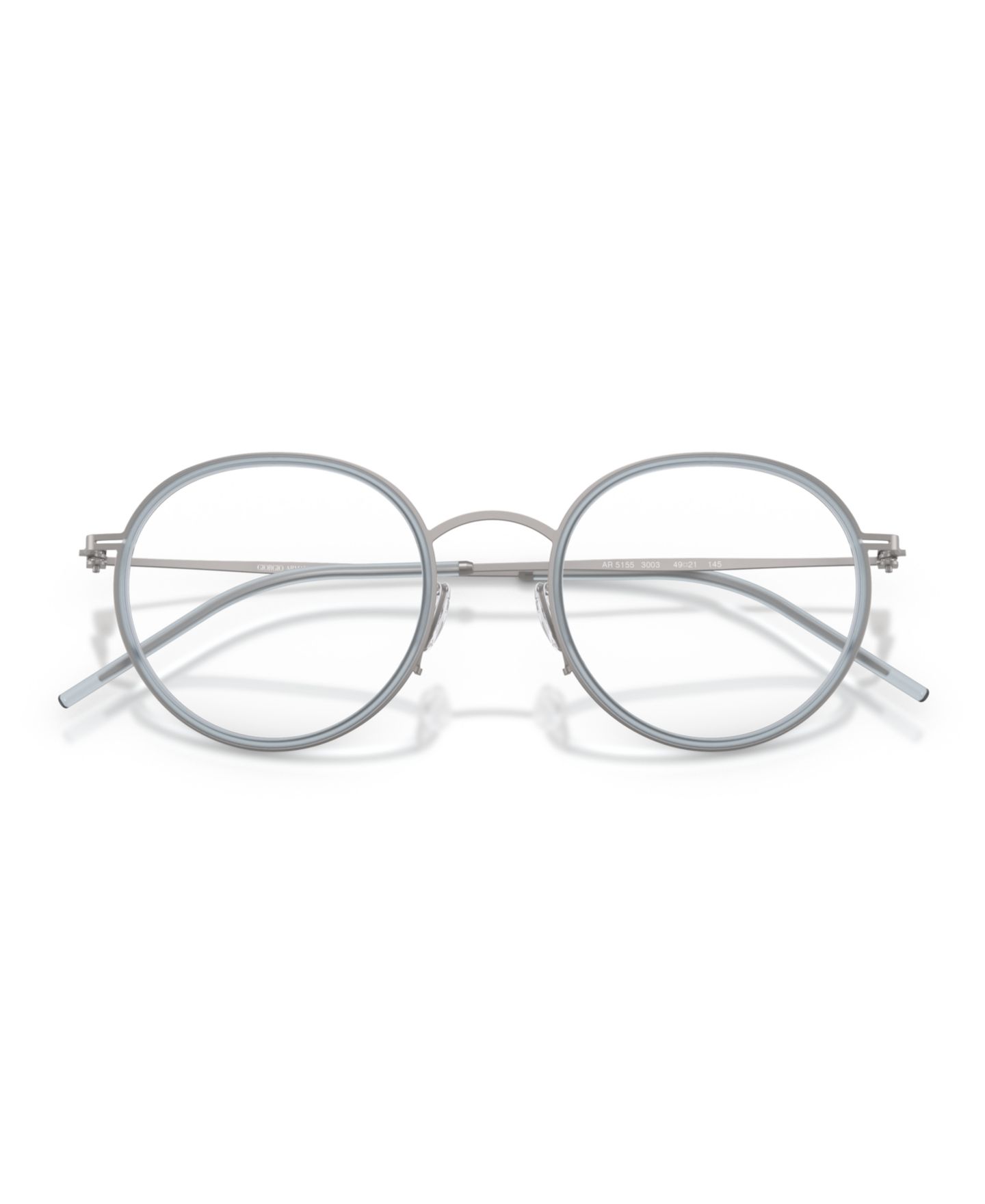 Мужские очки Giorgio Armani Man Round Metal AR5155 Eyeglasses, цвет: Графитовый — фото 5
