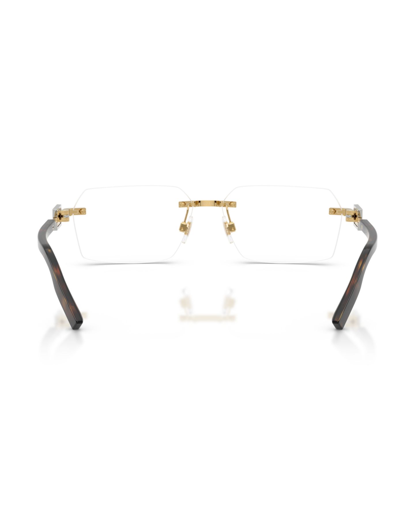 Мужские очки Dolce&Gabbana Man Rectangle Metal DG1361 Eyeglasses, цвет: Золотой — фото 5