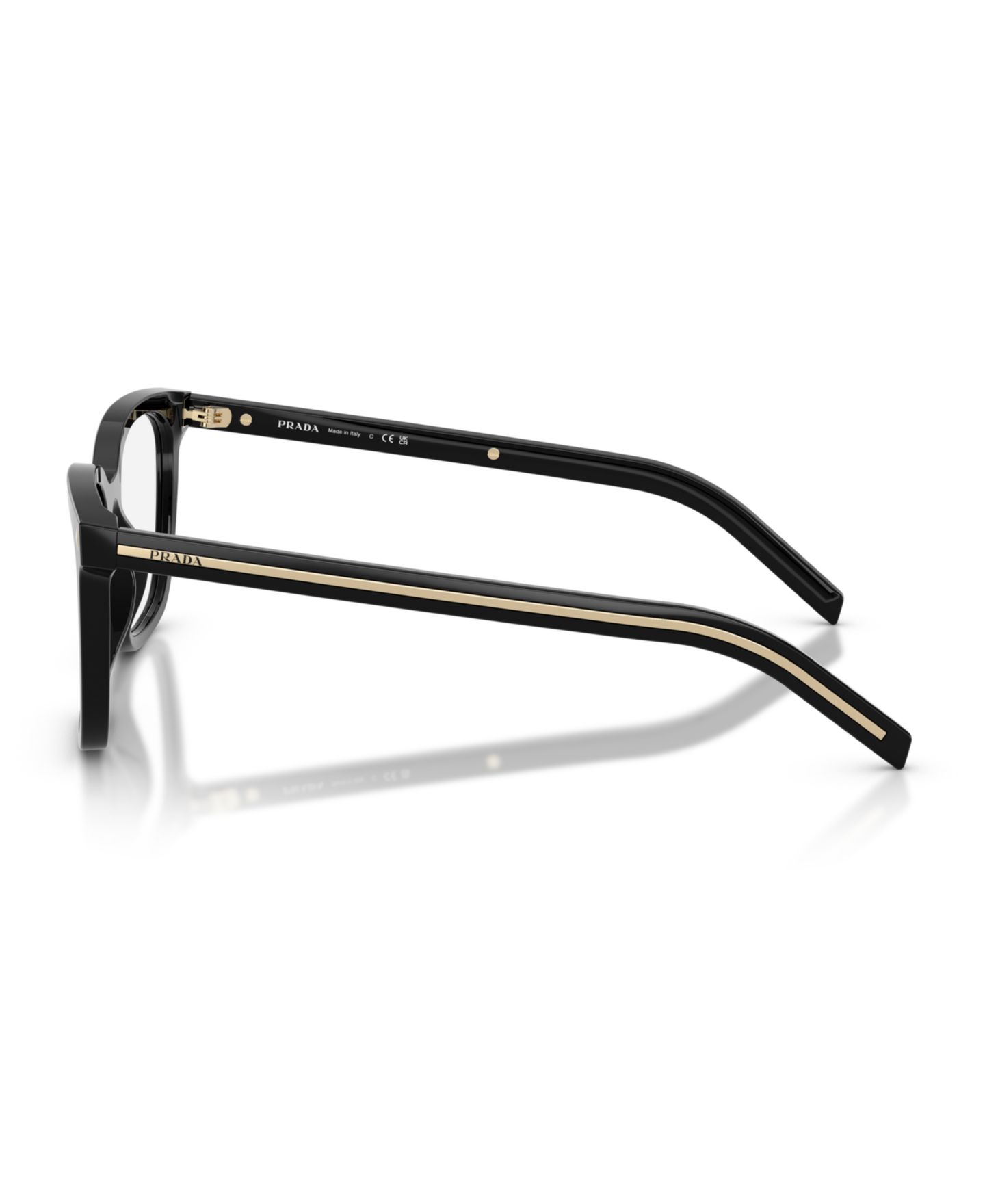 Женские очки Prada Woman Pillow Plastic PR B11VF Eyeglasses, цвет: Чёрный — фото 3