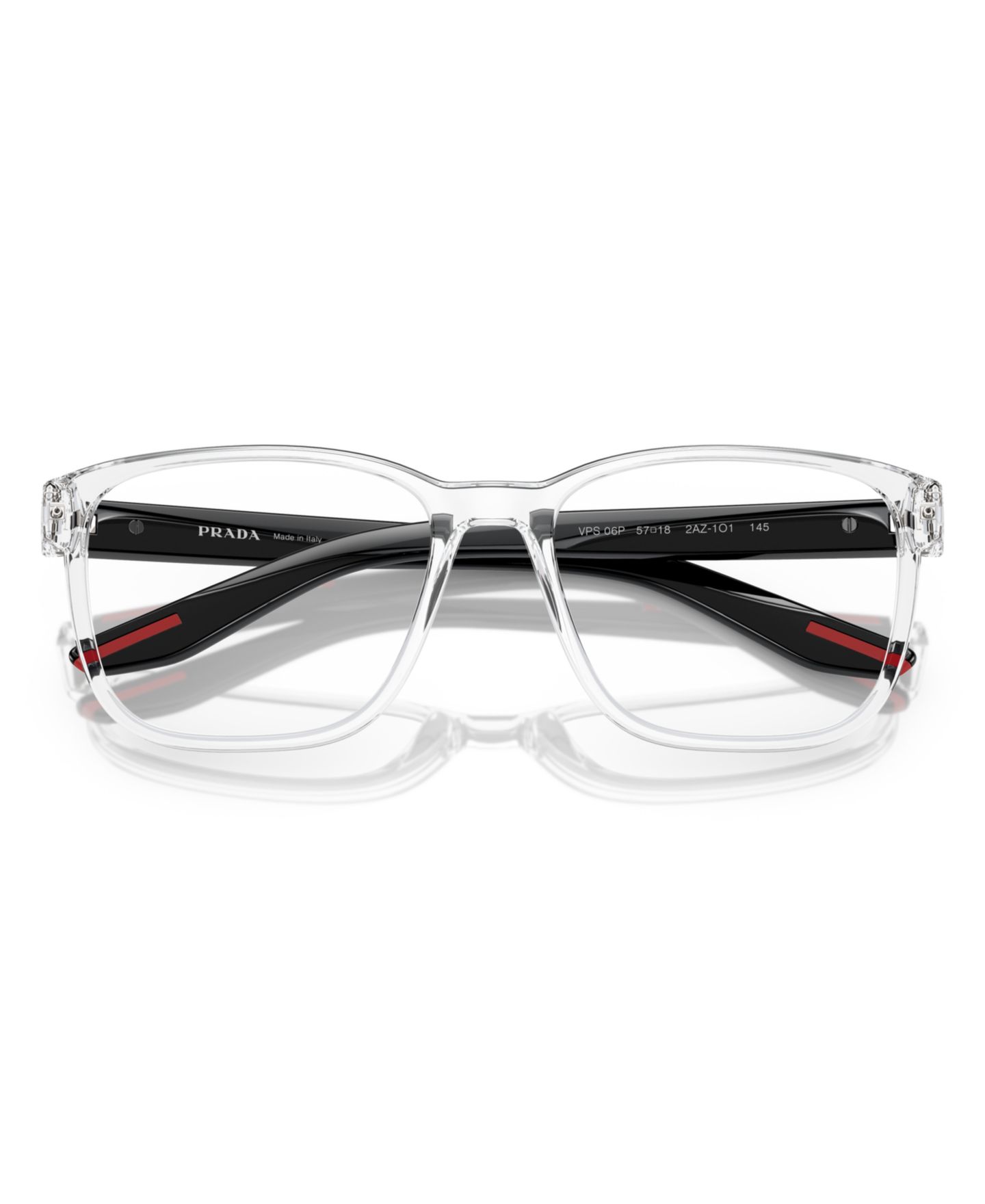 Мужские очки PRADA LINEA ROSSA Man Pillow Plastic PS 06PV Eyeglasses, цвет: Прозрачный — фото 4