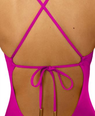Women's Color Code Cut-Out One-Piece Swimsuit