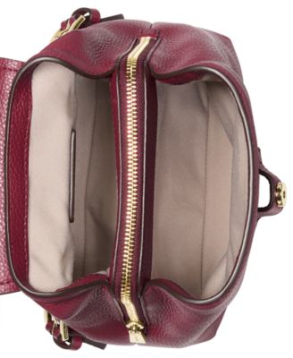 Quinn Extra Small Pebble Leather Flap Backpack