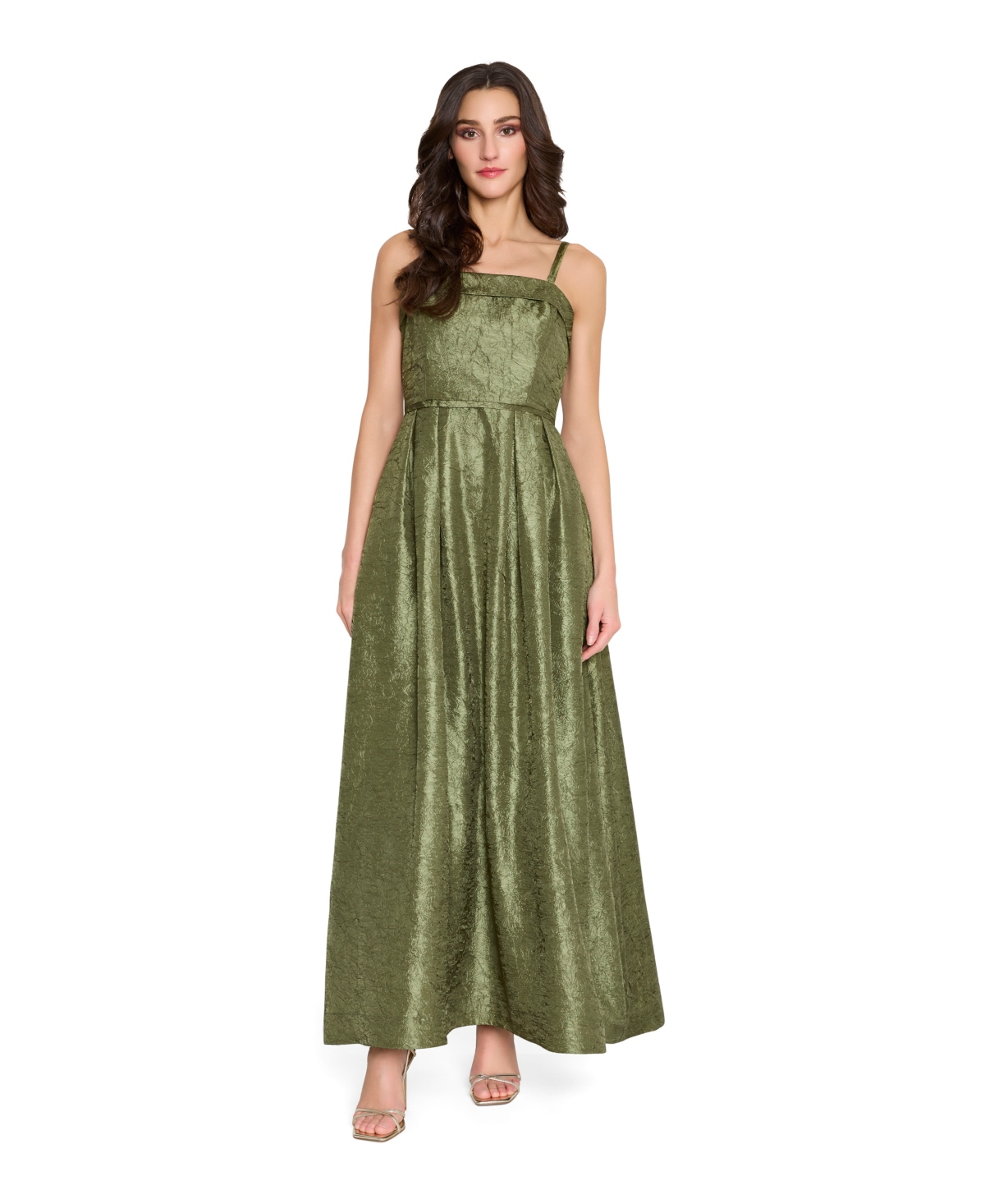 Women's Sleeveless Ball Gown - Desert Olive