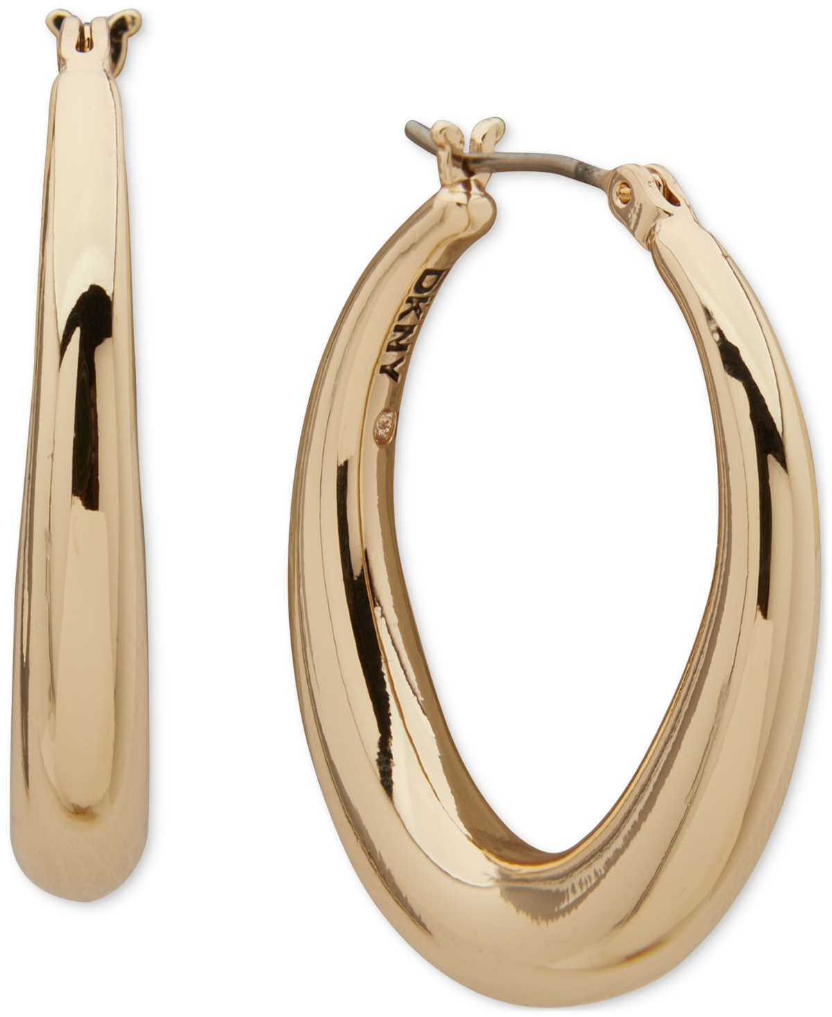 Tapered Hoop Earrings - Gold