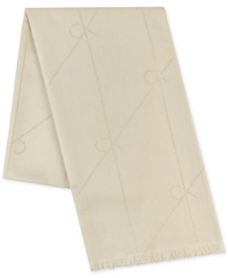 Diagonal Metallic Logo Scarf 