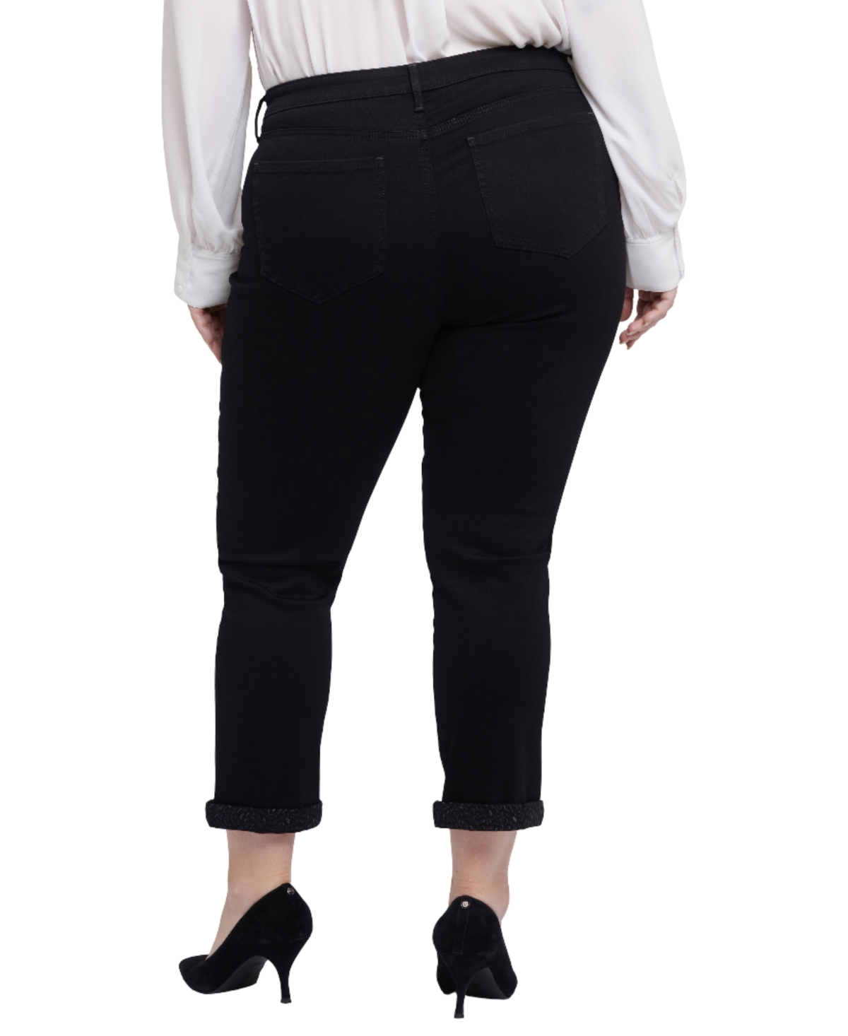 Nydj Plus Size Sheri Slim Ankle Pull On Jeans In Black