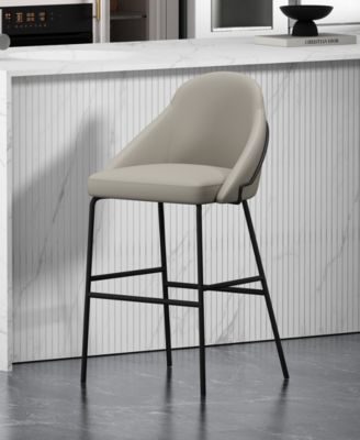 Gracie 41.1" Leatherette Upholstered Barstool