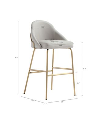 Gracie 41.1" Leatherette Upholstered Barstool