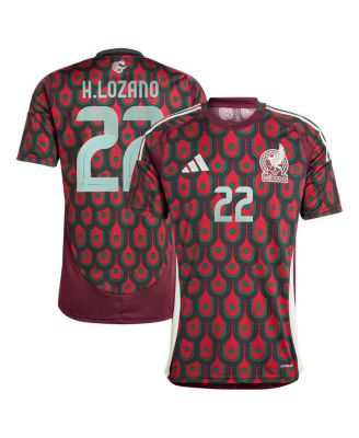adidas - Men's Hirving Lozano Burgundy Mexico National Team 2024 Home Replica Player Jersey