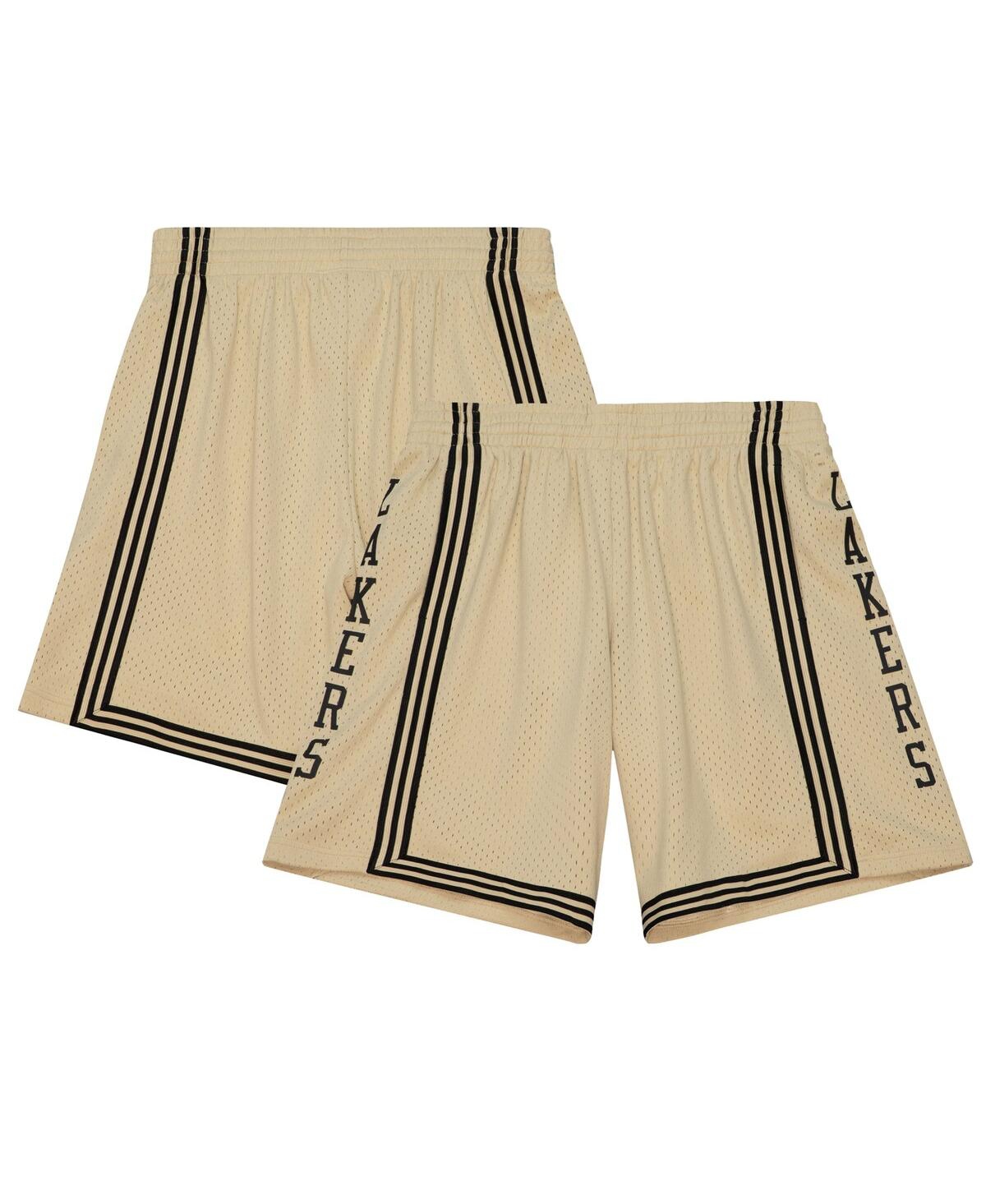 Men's Khaki Los Angeles Lakers 1996-97 Hardwood Classics Swingman Shorts - Khaki