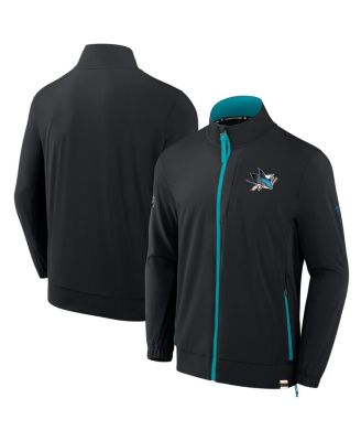 Fanatics - Men's Black San Jose Sharks Authentic Pro Rink Coaches Full-Zip Jacket