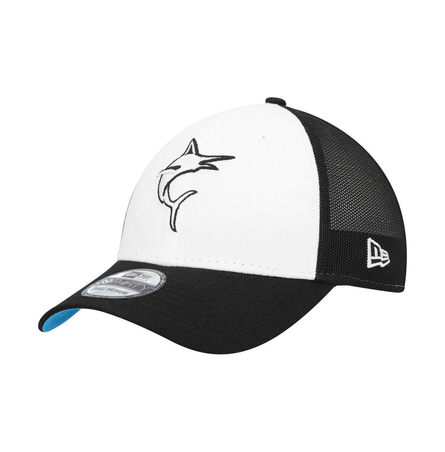Мужская кепка New Era Black/White Miami Marlins 2023 On-Field Batting Practice 39THIRTY Flex Hat — фото 1