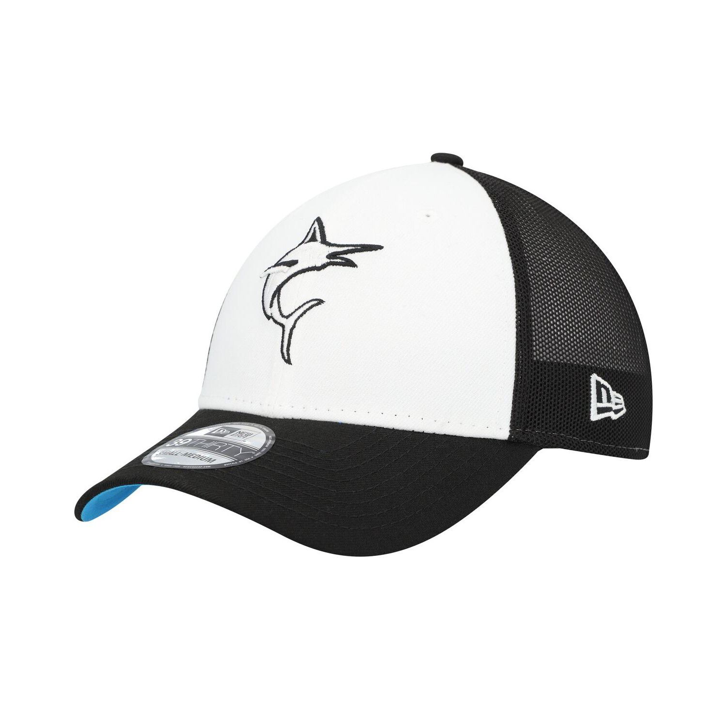 Men's Black/White Miami Marlins 2023 On-Field Batting Practice 39THIRTY Flex Hat