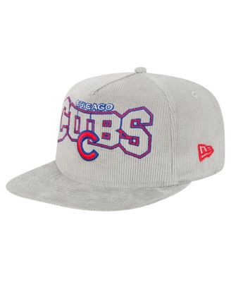 New Era - Men's Gray Chicago Cubs Corduroy Golfer Snapback Hat