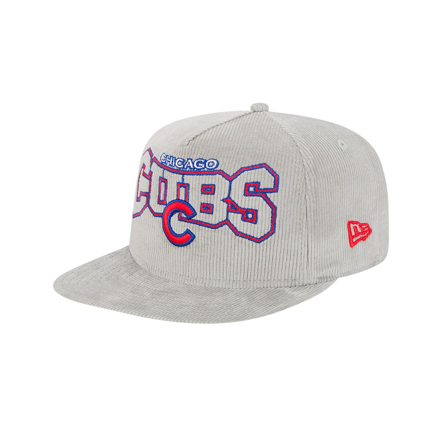 Men's Gray Chicago Cubs Corduroy Golfer Snapback Hat