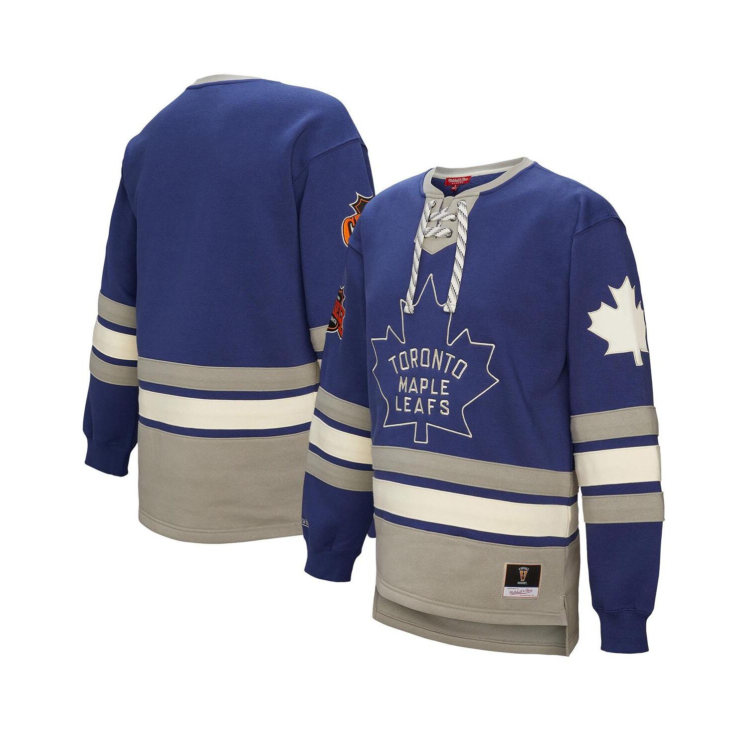 Women's Blue Toronto Maple Leaf's Heritage Lace-Up Pullover Sweatshirt